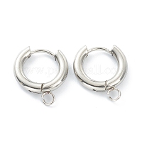 Фурнитура для сережек-колец Huggie Hoop из нержавеющей стали 201&nbsp;STAS-P283-01C-P