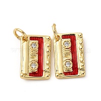 Латунь с фианитами и эмалевыми подвесками&nbsp;KK-Q098-10G