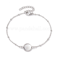Anlaufbeständige Satellitenketten-Armbandherstellung aus Edelstahl 304 BJEW-JB10587-01