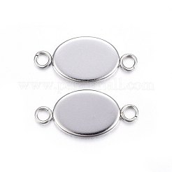 Anlaufgeschützte Cabochon-Anschlussfassungen aus Edelstahl 304 STAS-P210-12P