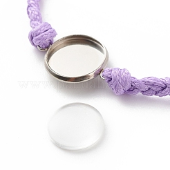 Verstellbare Koran-Armbänder aus gewachstem Polyester AJEW-JB01131-02