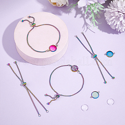 Bausatz für ein leeres Kuppelgliederarmband zum Selbermachen DIY-UN0005-33