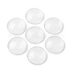 (defekter Restposten: Kratzer) transparente Glascabochons GGLA-XCP0001-06
