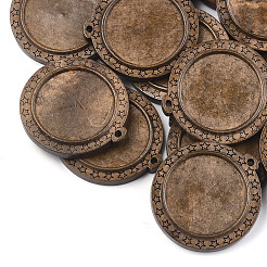 Hölzerne Anhänger Cabochon Fassungen WOOD-S044-25