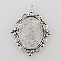 Tibetischen stil Anhänger Fassungen für Cabochons TIBEP-K020-28AS