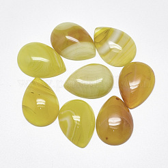 Natürlicher gebänderter Achat / gestreifte Achat-Cabochons G-T122-23F