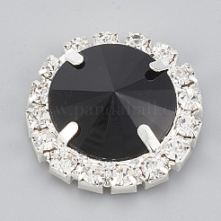 Flache Cabochons aus Messing mit flachem Rücken RB-S048-16