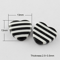 Gestreiften Harzcabochons CRES-Q097-13mm-1