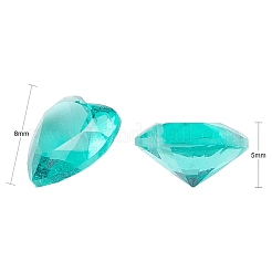 50 Stück 10-farbige Zirkonia-Cabochons mit spitzer Rückseite ZIRC-CJ0001-24
