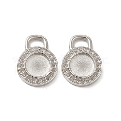 Anlaufgeschützte Cabochon-Fassungen für Anhänger aus Edelstahl 304 STAS-F284-18P