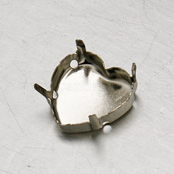 Messing-Krappenfassungen zum Aufnähen KK-F369-02-8x8mm-P