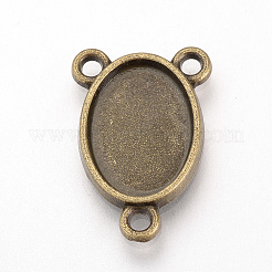 Tibetischer Stil Legierung Fassungen mit Verbinder X-TIBE-T006-8x10-AB-FF