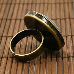 25mm transparent klar gewölbte Glas Cabochon Abdeckung für Messing Porträt Ringherstellung KK-X0016-NF