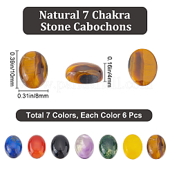 42 Stück 7 Stile Chakra gemischte Edelstein-Cabochons G-BBC0001-41