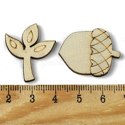 100 Stück Holzcabochons WOOD-G020-08