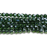 Прозрачные стеклянные бусины гальваническим пряди&nbsp;GLAA-F029-3mm-C25