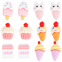 50 Stück undurchsichtige Harz-Decoden-Cabochons CRES-SC0002-46