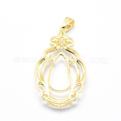 925 Cabochon-Anhänger aus Sterlingsilber mit offener Rückseite STER-P044-02G