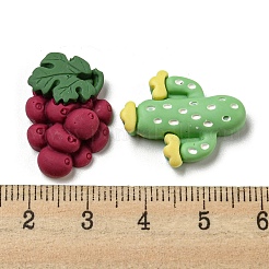 Cartoon-Frucht-Cabochons aus undurchsichtigem Harz RESI-D006-03