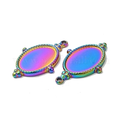Ionenplattierung (IP) 304 Edelstahl Anhänger Cabochon-Einstellungen STAS-L020-036RC