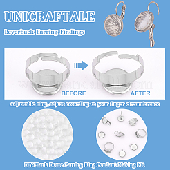 DIY Rohling Kuppel Ohrring Ring Anhänger Herstellungsset DIY-UN0005-03