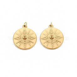 Ionenplattierung (IP) 304 Edelstahl Anhänger Strass-Einstellungen STAS-N097-177