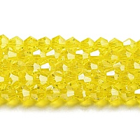 Прозрачные стеклянные бусины гальваническим пряди&nbsp;GLAA-F029-4mm-C21
