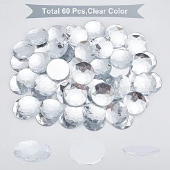 60 Stück facettierte Acryl-Cabochons OACR-FG0001-07