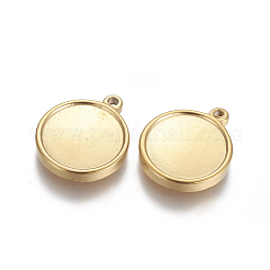 PVD-Vakuumbeschichtung 304 Edelstahl Anhänger Cabochon-Einstellungen STAS-I105-24G