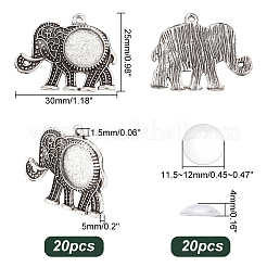 DIY Rohling-Set zur Herstellung eines Elefantenanhängers mit Kuppel DIY-PH0013-41