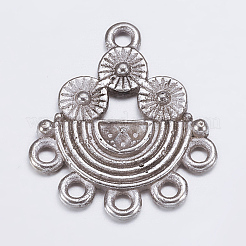Legierung Rhinestone Connector  Fassungen mit Verbinder EA10681Y
