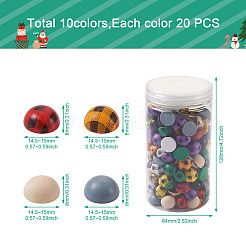 200 Stück Schima-Holz-Cabochons WOOD-CD0001-25