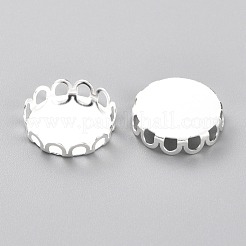 Cabochonfassungen aus Edelstahl 304 STAS-Y001-09A-S