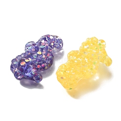 Transparente Harz-Cabochons mit Meeresorganismen RESI-H035-05B
