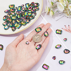 64 Stück Glas-Strass-Cabochons im 4-Stil RGLA-FG0001-19