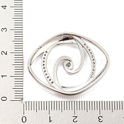 Cabochons aus Messing mit klaren Zirkonia-Pflastersteinen KK-P243-06P