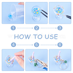 DIY Mini-Eisbecher-Schlüsselanhänger-Bastelset DIY-OC0011-48