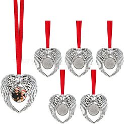 6 Stück Legierungs-Anhänger-Cabochon-Fassungen HJEW-FH0001-23
