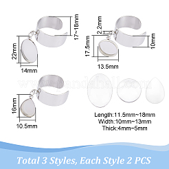 DIY Blanko-Charm-Manschettenring-Herstellungsset RJEW-AB00006