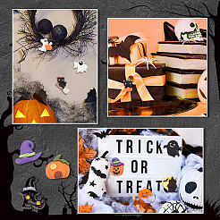 40 Stück 10 Stile Halloween undurchsichtige Harz-Cabochons RESI-SC0002-47