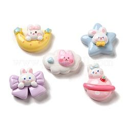 Undurchsichtige Decoden-Cabochons aus Cartoon-Harz RESI-G091-06