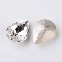 Facettierte Tropfen k9 Glas Strass Cabochons RGLA-I001-18x13mm-001