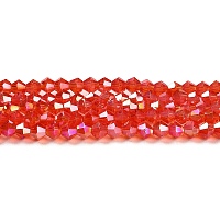 Прозрачные стеклянные бусины гальваническим пряди&nbsp;GLAA-F029-3mm-A14