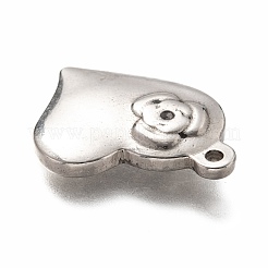 Anlaufgeschützter Anhänger aus Edelstahl 304 mit Strassbesatz STAS-H126-33AS