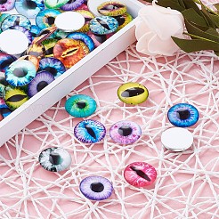 Augen bedruckte Glas Cabochons GGLA-BT0001-01