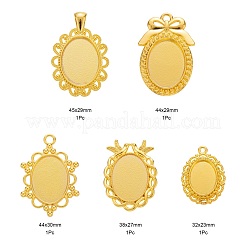 5 stücke 5 stil legierung anhänger cabochon einstellungen FIND-FS0001-05G