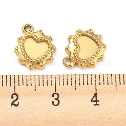 Cabochon-Fassungen für Anhänger aus Edelstahl 304 STAS-I202-14G