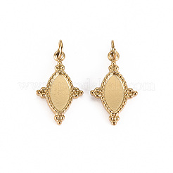 Cabochon-Fassungen für Anhänger aus Edelstahl 304 STAS-S116-247G