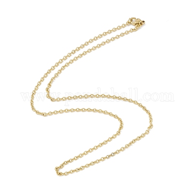 Wholesale PVD Vacuum Plating 304 Stainless Steel Cable Chains Necklace