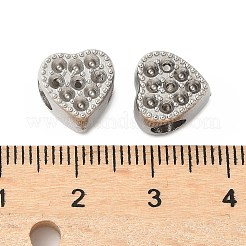 304 Edelstahl-Europäische Perlen-Strass-Fassungen STAS-D307-01A-P